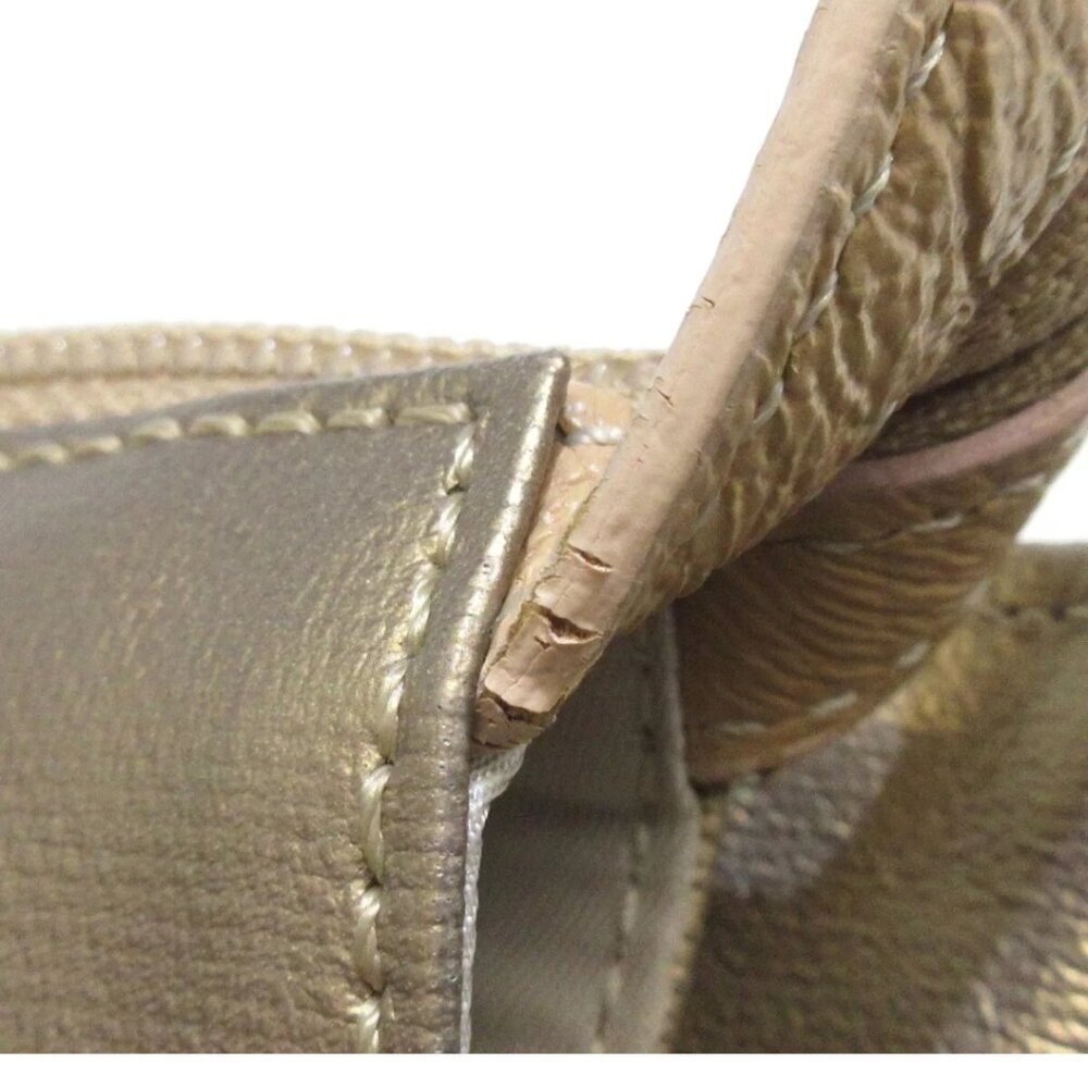 100% Authentic CHANEL Paris Biarritz Tote GM Gold Beige Coated Canvas Nylon - Picture 11 of 14